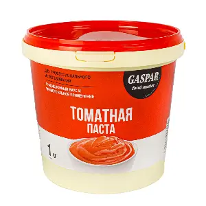 Томатная паста GASPAR food master 1кг, пл.ведро, brix 25%, 1/6
