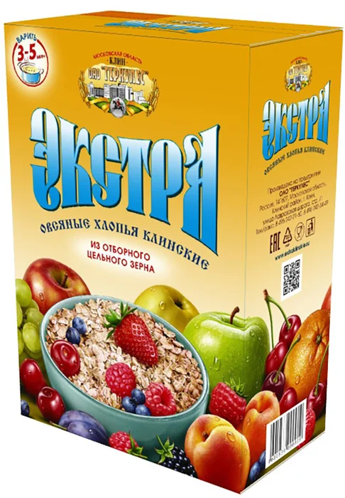 Геркулес "Экстра" 1кг (Клин), 1/10
