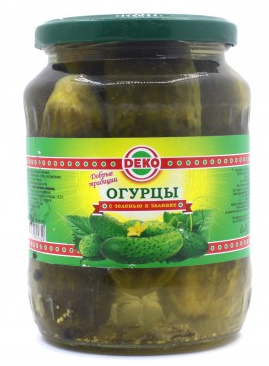 Огурчики "Deko" консерв. лим. кисл. 6-9 см 670г 1/8