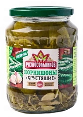 Корнишоны "Разносольников" маринов. 3-6 см 680г, 1/8