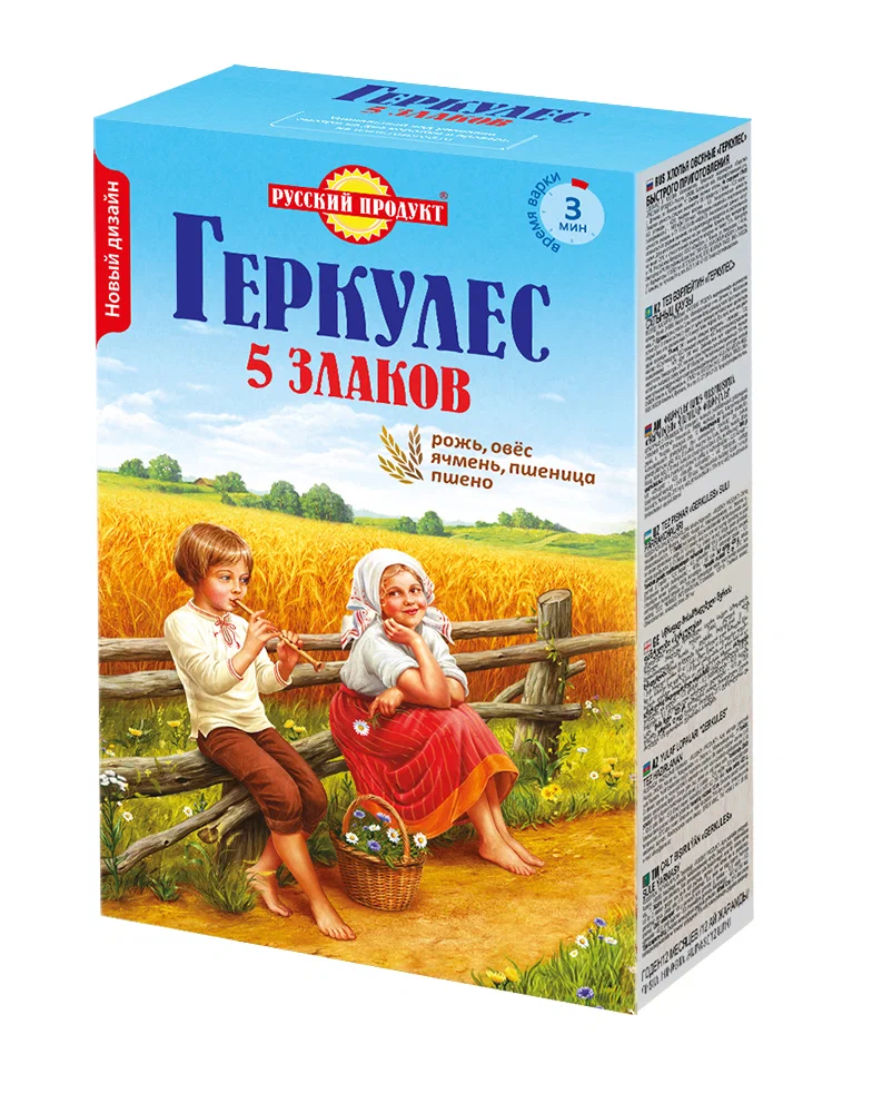 Геркулес "Русский продукт" 5 злаков 400г, 1/6 